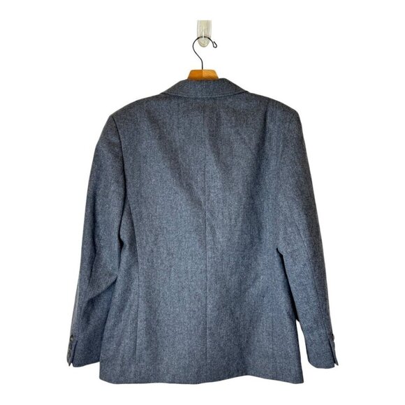 Pendleton Blazer Women 10 Gray Virgin Wool Single Breasted 3 Button Close Preppy - Picture 2 of 11
